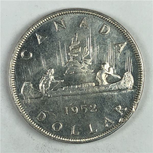 1952 King George VI Canadian Silver Dollar NWL