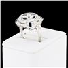 Image 3 : 1.02 ctw Diamond and 1.37 ctw Blue Sapphire Platinum Ring (1.59 ctw Diamonds)