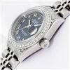 Image 5 : Rolex Quickset Blue Roman Dial Diamond Bezel Datejust Wristwatch 26MM