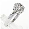 Image 9 : 18K White Gold 0.84 ctw Ideal Round Brilliant Cut Diamond Flower Cluster Ring
