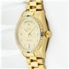 Image 9 : Rolex Mens 18K Yellow Gold Day Date President Champagne Diamond & Sapphire Watch
