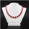 Image 1 : 127.44 ctw Ruby and 12.63 ctw Diamond 14K Yellow Gold Necklace