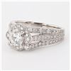 Image 2 : 0.77 ctw CENTER Diamond Platinum Ring (1.51 ctw Diamonds)