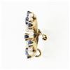 Image 5 : Antique Art Nouveau 14k Gold GIA Montana Sapphire & Pearl Wreath Enhancer Brooch