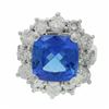 Image 1 : 2.61 ctw Tanzanite and 1.26 ctw Diamond 14KT White Gold Ring