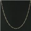 Image 4 : New Italian 14k Yellow Gold 22" 3.25mm Oval Paperclip Link Unisex Chain Necklace