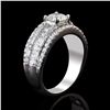 Image 3 : 0.83 ctw CENTER Diamond Platinum Ring (1.98 ctw Diamonds)
