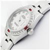 Image 5 : Rolex Ladies Quickset White Roman Diamond & Ruby Datejust Wristwatch