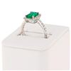 Image 3 : 1.61 ctw Emerald and 0.66 ctw Diamond Platinum Ring