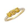 Image 1 : 14KT Yellow Gold 1.28ctw Yellow Diamond Ring