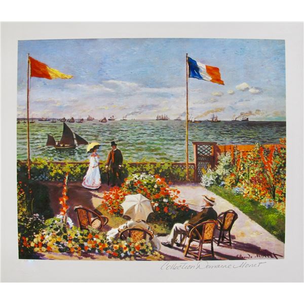 Claude Monet TERRACE BY THE SEASIDE Estate Signed Giclee