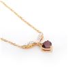 Image 2 : Plated 18KT Yellow Gold 1.30ct Garnet and Diamond Pendant with Chain