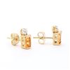 Image 2 : Plated 18KT Yellow Gold1.12cts Citrine and Diamond Earrings