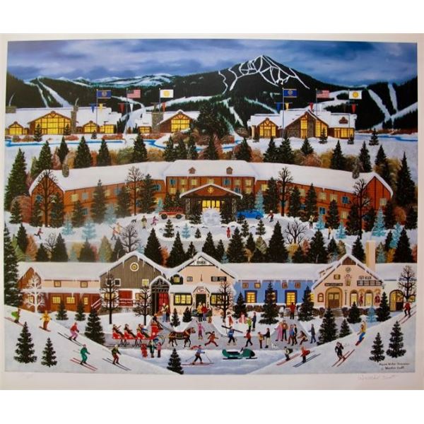 Jane Wooster Scott Alpine Winter Grandeur Hand Signed Limited Edition Lithograph