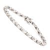 Image 1 : Plated Rhodium 0.2cts Diamond Bracelet