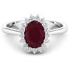 Image 1 : 14KT White Gold 2.30ct Ruby and Diamond Ring