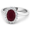 Image 2 : 14KT White Gold 2.30ct Ruby and Diamond Ring