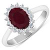 Image 3 : 14KT White Gold 2.30ct Ruby and Diamond Ring