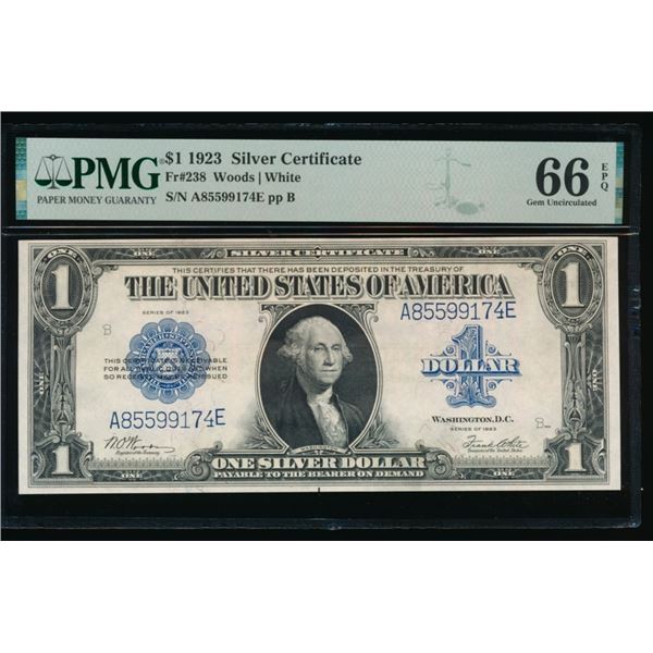 1923 $1 Silver Certificate PMG 66EPQ