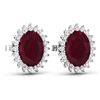 Image 3 : 14KT White Gold 3.00ctw Ruby and Diamond Earrings