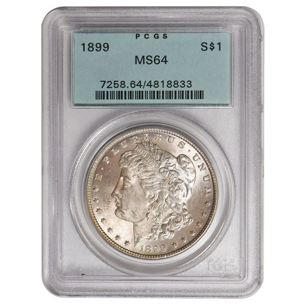 1899 $1 Morgan Silver Dollar PCGS MS64
