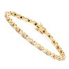 Image 1 : Plated 18KT Yellow Gold 0.2cts Diamond Bracelet