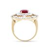 Image 3 : 14KT Yellow Gold 2.05ct Ruby and Diamond Ring