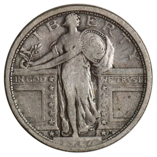 1917-S Standing Liberty Quarter Type 1