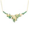 Image 1 : Plated 18KT Yellow Gold 2.55ctw Emerald and Diamond Pendant with Chain