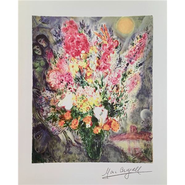 Marc Chagall Floral Bouquet Facsimile Signed Limited Edition Giclee