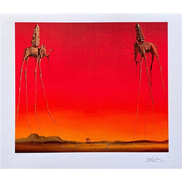 Salvador Dali LES ELEPHANTS Facsimile Signed Giclee