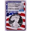 Image 1 : 2019-W $1 Proof American Silver Eagle Coin NGC PF70 Ultra Cameo Congratulations Flag