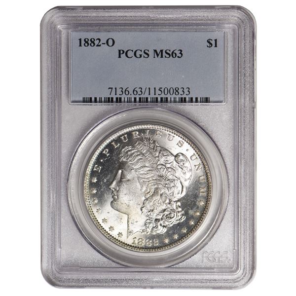 1882-O $1 Morgan Silver Dollar PCGS MS63