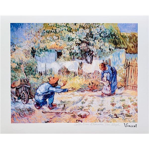 First Steps by Vincent Van Gogh Estate Signed Giclee