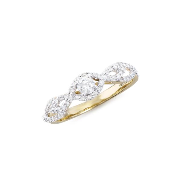 14KT Yellow Gold 0.55ctw Diamond Ring