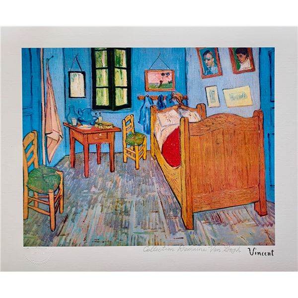 Bedroom by Vincent Van Gogh Estate Signed Giclee