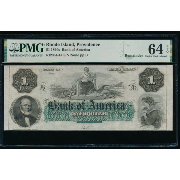 1860's $1 Providence RI Obsolete PMG 64EPQ