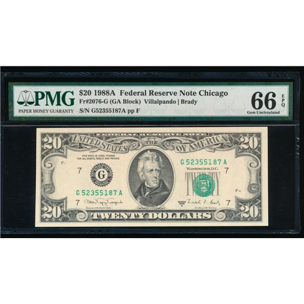 1988A $20 Chicago FRN PMG 66EPQ
