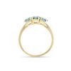 Image 3 : 14KT Yellow Gold 1.26ctw Blue Diamond Ring