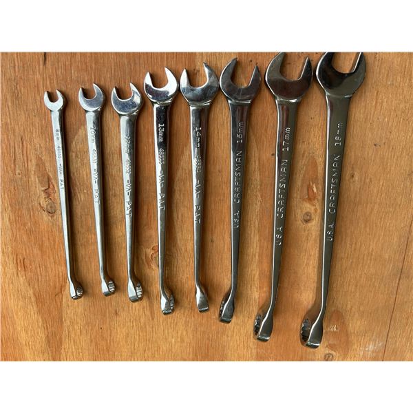 CRAFTSMAN TWISTED COMBINATION WRENCHES, METRIC