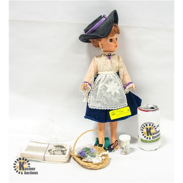 1957 JULIE ANDREWS MY FAIR LADY DOLL W/ACCESSORIES