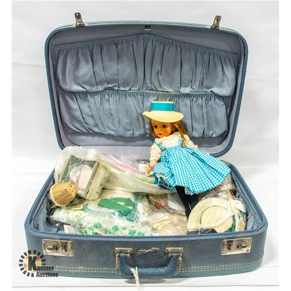 1962 MAGGIE MIXY DOLL WITH ACCESSORIES & SUITCASE