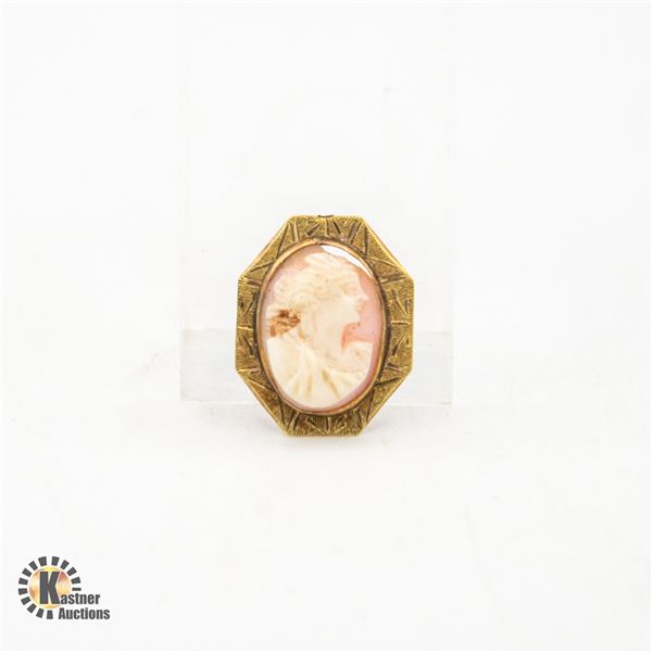 ANTIQUE CAMEO PENDANT NO LOOP