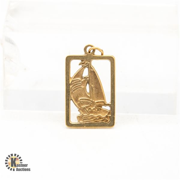 10K GOLD SAIL BOAT PENDANT