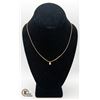 GOLD TONE NECKLACE WITH CLEAR CENTRE STONE