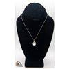 10K WHITE GOLD AND PEARL NECKLACE