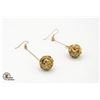 Image 1 : VINTAGE WOVAN BALL DROP EARRINGS