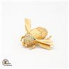 Image 1 : VINTAGE GOLD TONE BUMBLE BEE BROOCH