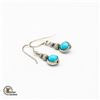 Image 1 : SILVER TONE BLUE ACCENT DROP EARRINGS