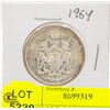 Image 1 : 1964 SILVER CANADIAN 50 CENT COIN